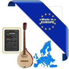 HORA OCTAVE MANDOLIN BOUZOUKI SCALA CORTA MADE IN EUROPE MANDOLINO OTTAVA BASSA IN MASSELLO FISHMAN PRESYS 101 TOP ABETE E ACERO