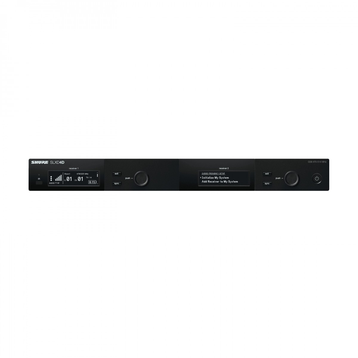 SHURE SLXD4DE J53 SISTEMA WIRELESS RICEVITORE DOPPIO CANALE DA RACK