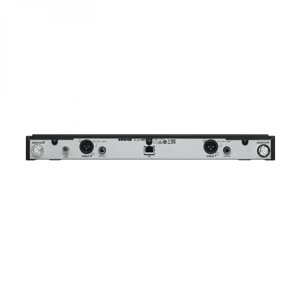 SHURE SLXD4DE J53 SISTEMA WIRELESS RICEVITORE DOPPIO CANALE DA RACK