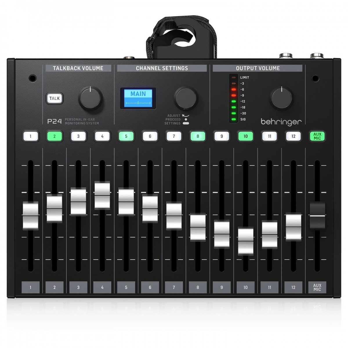 BEHRINGER P24 MONITOR PERSONAL MIXER 13 CANALI FADER 60MM