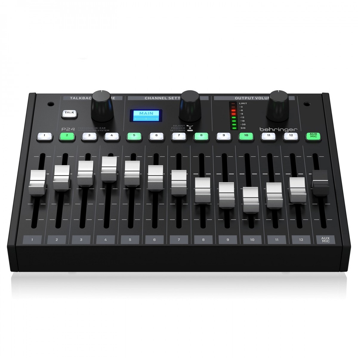BEHRINGER P24 MONITOR PERSONAL MIXER 13 CANALI FADER 60MM