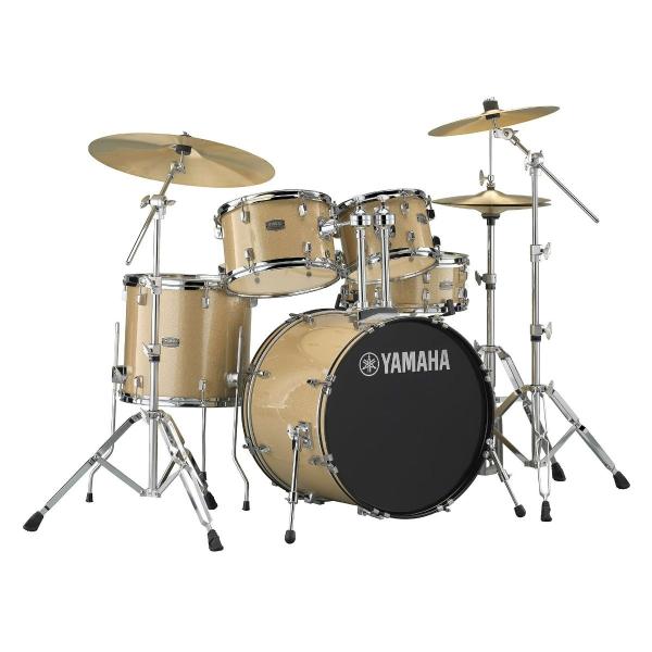 YAMAHA RYDEEN STANDARD CHAMPAGNE GLITTER BATTERIA ACUSTICA CASSA 22" CON HARDWARE + PIATTI