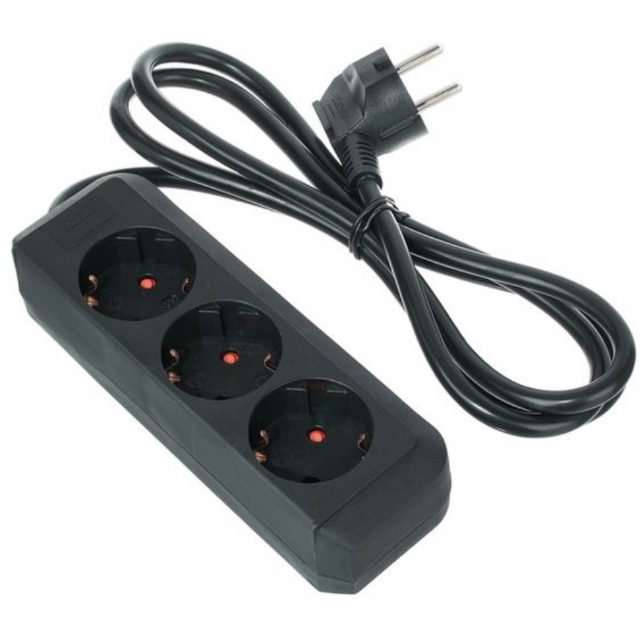 BRENNENSTUHL ECO-L 3 WAY SPLIT BK CIABATTA MULTIPRESA 3 PRESE SCHUKO CAVO 1,5M H05VV-F 3G1,5