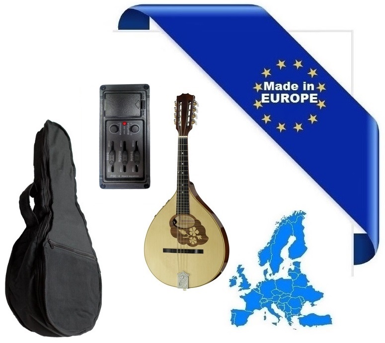 HORA MANDOLA CONTRALTO IRLANDESE RGII-P MADE IN EUROPE ( MANDOLINO ) AMPLIFICATO ARTEC TOP ABETE MASSELLO FONDO ACERO MASSELLO F