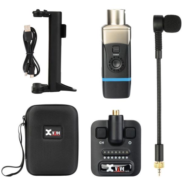 XVIVE U8 SISTEMA MICROFONICO WIRELESS DIGITALE RICARICABILE USB PER CHITARRA ACUSTICA