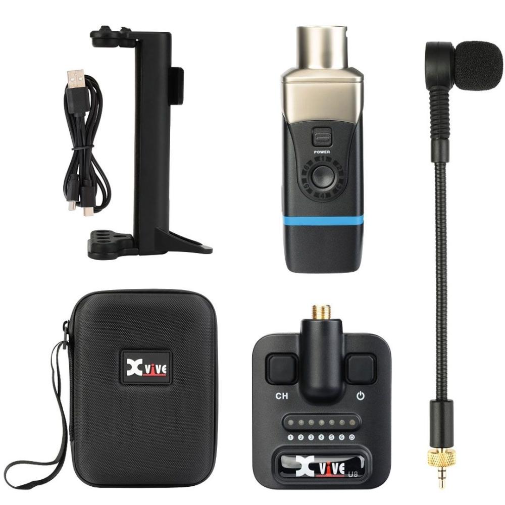 XVIVE U8 SISTEMA MICROFONICO WIRELESS DIGITALE RICARICABILE USB PER CHITARRA ACUSTICA