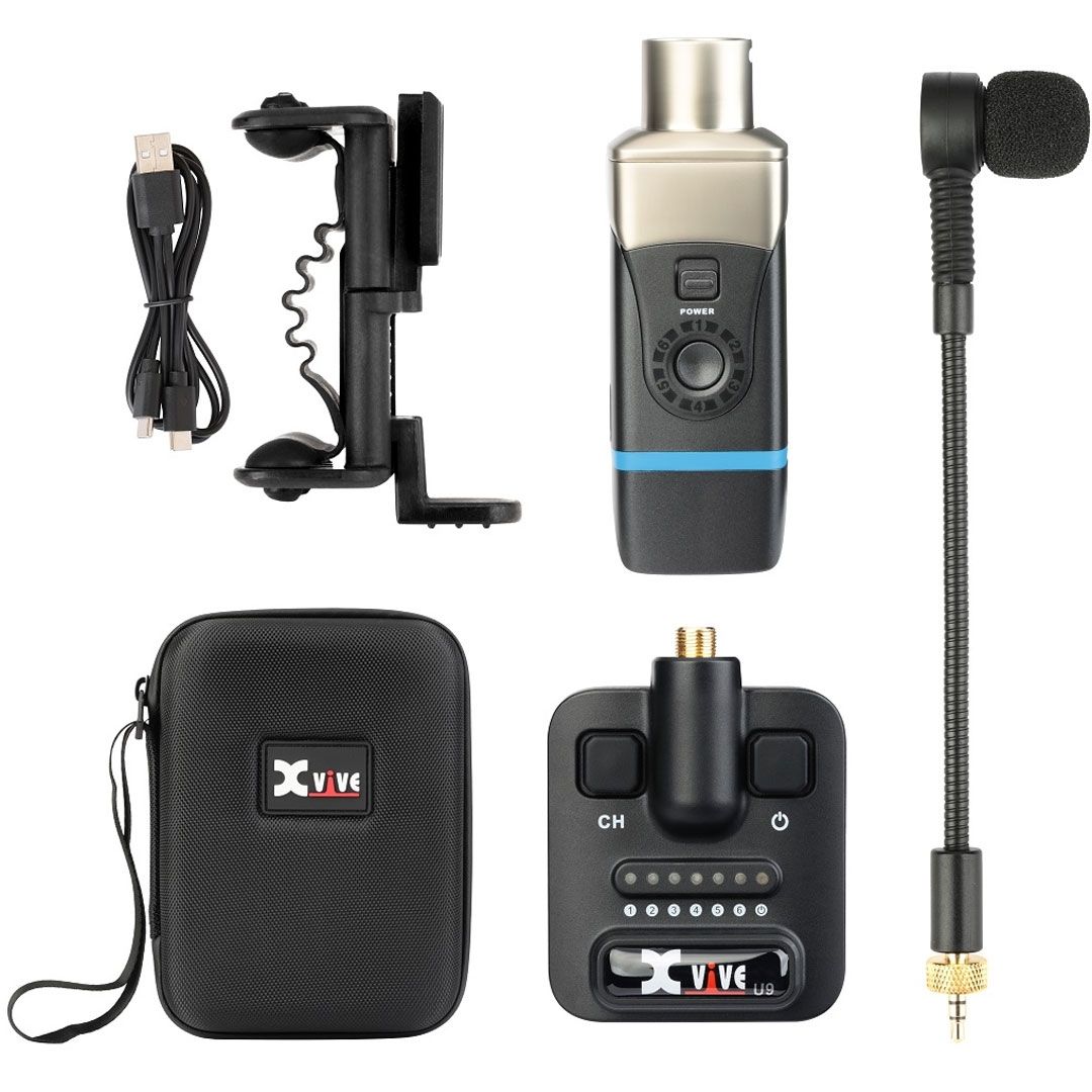XVIVE U9 SISTEMA MICROFONICO WIRELESS DIGITALE RICARICABILE USB PER VIOLINO O VIOLA