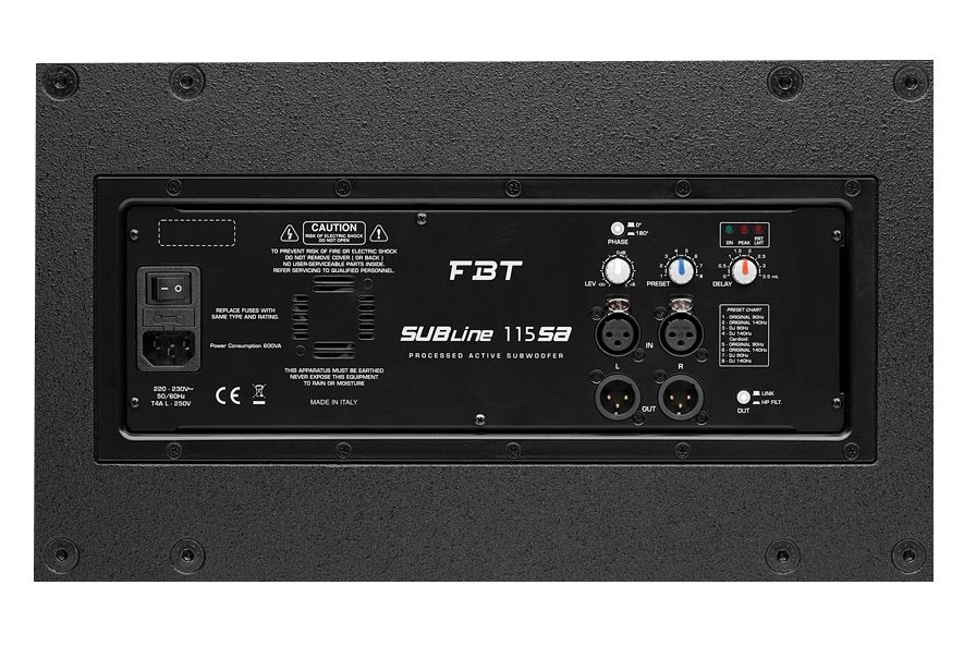 FBT ELETTRONICA FBT SUBLINE 115SA SUBWOOFER ATTIVO 15" 1400 WATT
