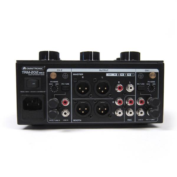 OMNITRONIC SET TRM202 MK3 MIXER ROTATIVO 2 CANALI PER DJ 2 CANALI + CASE ROADINGER