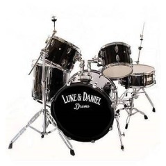 Luke & Daniel P1211ASPABK - sparkling black - batteria acustica completa con meccaniche