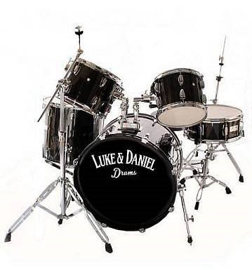 Luke & Daniel P1211ASPABK - sparkling black - batteria acustica completa con meccaniche