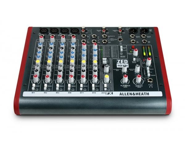 ALLEN   HEATH ALLEN&HEATH ZED10FX MIXER 8 CANALI EFFETTI USB CON 4 MICROFONICI + 2 STEREO
