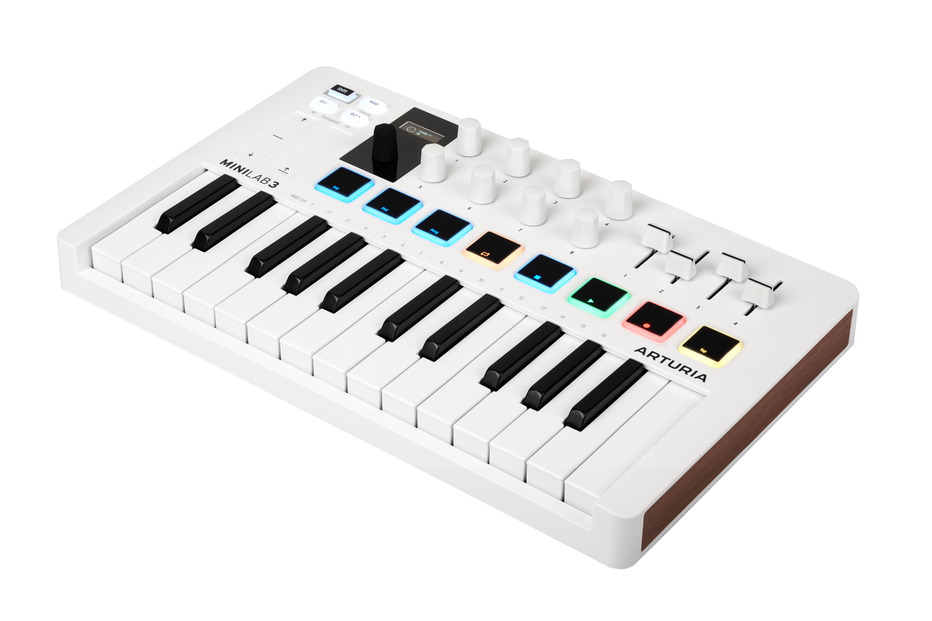 ARTURIA MiniLab 3 White - TASTIERA CONTROLLER USB 25 TASTI MINI, 8 PAD RGB, 8 ENCODER ROTATIVI