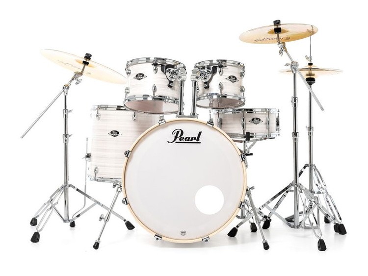 PEARL EXX725SBR/C777 Export Fusion 22" Slipstream White - BATTERIA ACUSTICA 5 PEZZI CON HARDWARE E PIATTI SABIAN