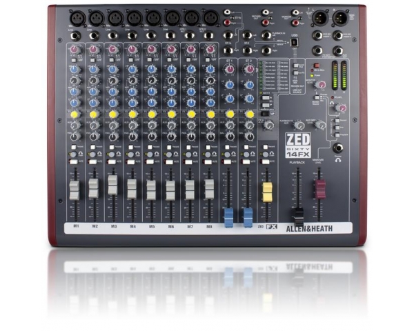 ALLEN   HEATH ALLEN&HEATH ZED60 14 FX MIXER PASSIVO + 16 EFFETTI INTERNI + 2 INGRESSI STEREO + USB IN-OUT CONFIGURABILE + 8 INGR