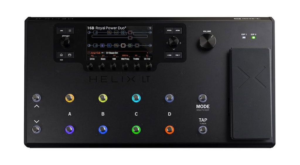 LINE 6 LINE6 HELIX LT PEDALIERA MULTIEFFETTO PER CHITARRA PEDALE DI ESPRESSIONE 12 SWITCH