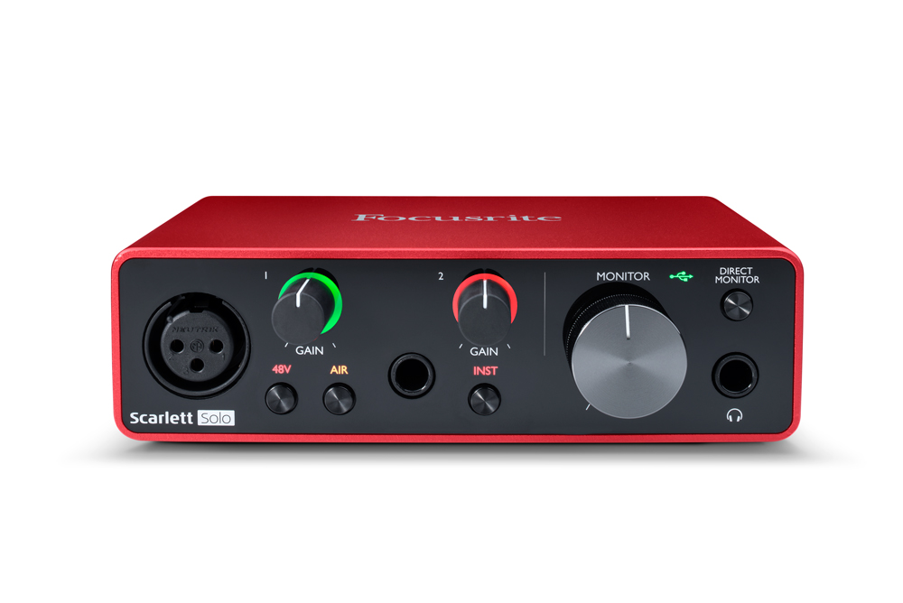 FOCUSRITE SCARLETT SOLO INTERFACCIA AUDIO USB 2 IN 2 OUT SCHEDA AUDIO TERZA GENERAZIONE ( 3RD GEN ) GENERATION MKIII