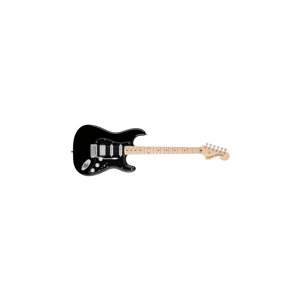 Squier FSR Affinity Series Stratocaster HSS, Maple Fingerboard, Black Pickguard, Black