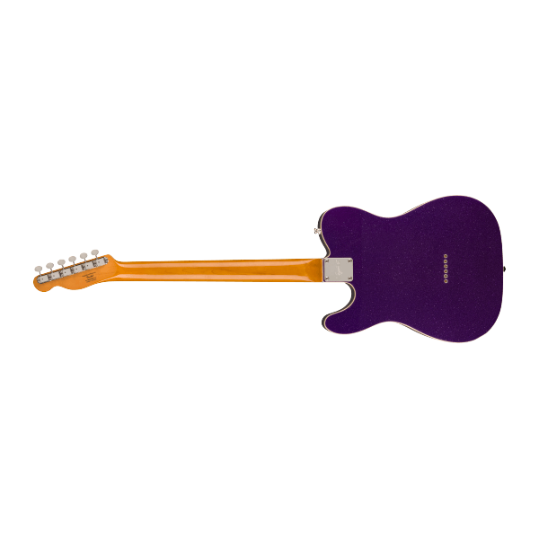 Squier Classic Vibe Baritone Custom Telecaster, Laurel Fingerboard, Parchment Pickguard, Purple Sparkle