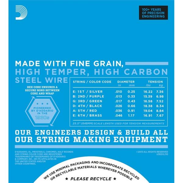 D'ADDARIO EXL110 CORDE CHITARRA ELETTRICA 010-046