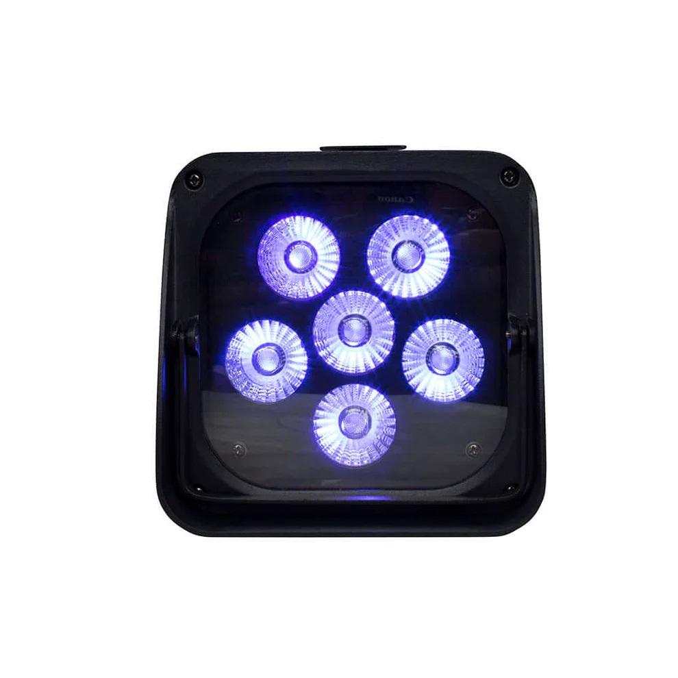 SHEHDS ARCHITETTURALE LED 6 x 18 WATT RGBWYP A BATTERIA RICARICABILE DMX CONTROLLO APP MASTER SLAVE WIRELESS