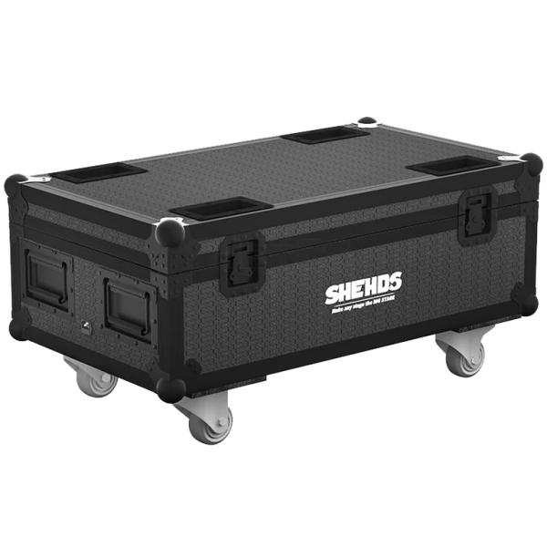 SHEHDS FLIGHT CASE DI RICARICA PER 10 ARCHITETTURALI LED 6 x 18 WATT RGBWYP A BATTERIA
