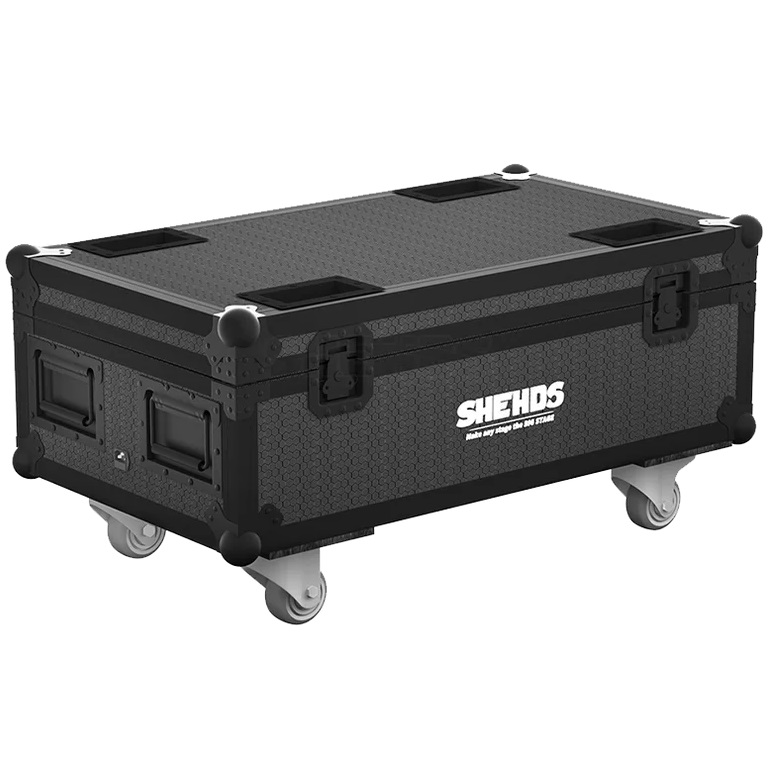 SHEHDS FLIGHT CASE DI RICARICA PER 10 ARCHITETTURALI LED 6 x 18 WATT RGBWYP A BATTERIA