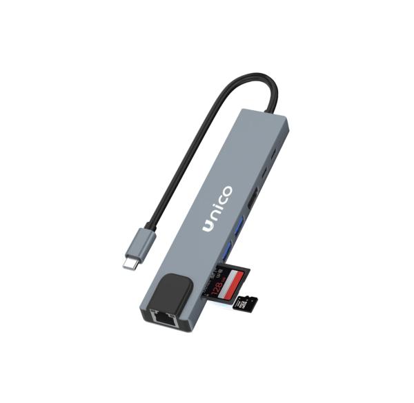 UNICO Adattatore 8 in 1 con spina TypeC