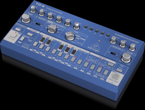 BEHRINGER TD-3 BU BLUE SINTETIZZATORE ANALOGICO DI BASSI CON STEP SEQUENCER ARPEGGIATORE E FILTRO RISONANTE EX-DEMO