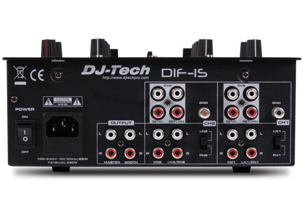 DJ TECH DIF 1S MIXER 2 CANALI CON MINI INNOFADER