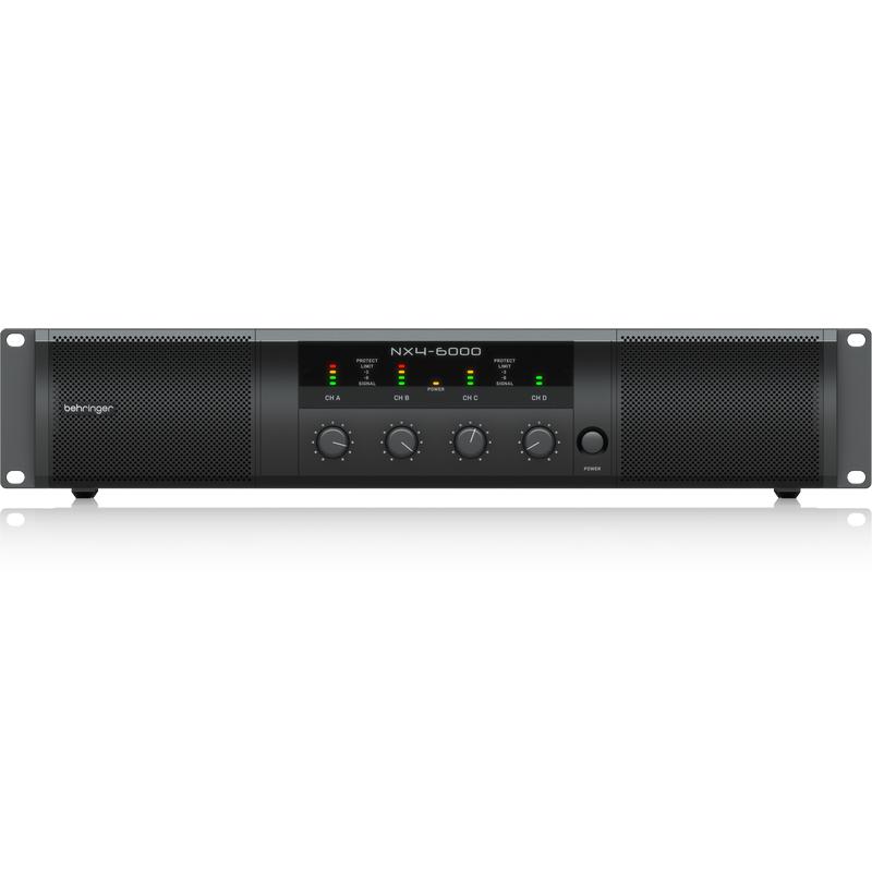 BEHRINGER NX4-6000 FINALE DI POTENZA 4 x 1600 WATT 4 CANALI CON COMPENSAZIONE AUTOMATICA DELL' IMPEDENZA EX-DEMO