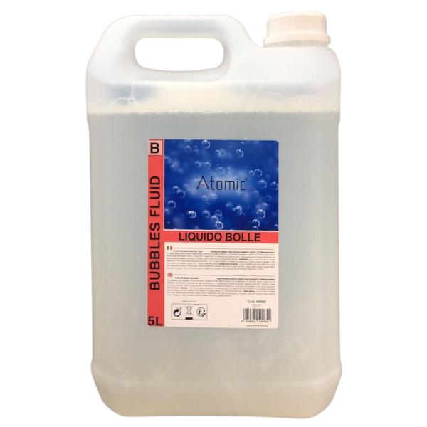 ATOMIC BUBBLE LIQUIDO MACCHINA DELLE BOLLE CERTIFICATO TANICA DA 5 KG EFFETTO COLORATE BOLLA PERSISTENTE MADE IN EUROPE