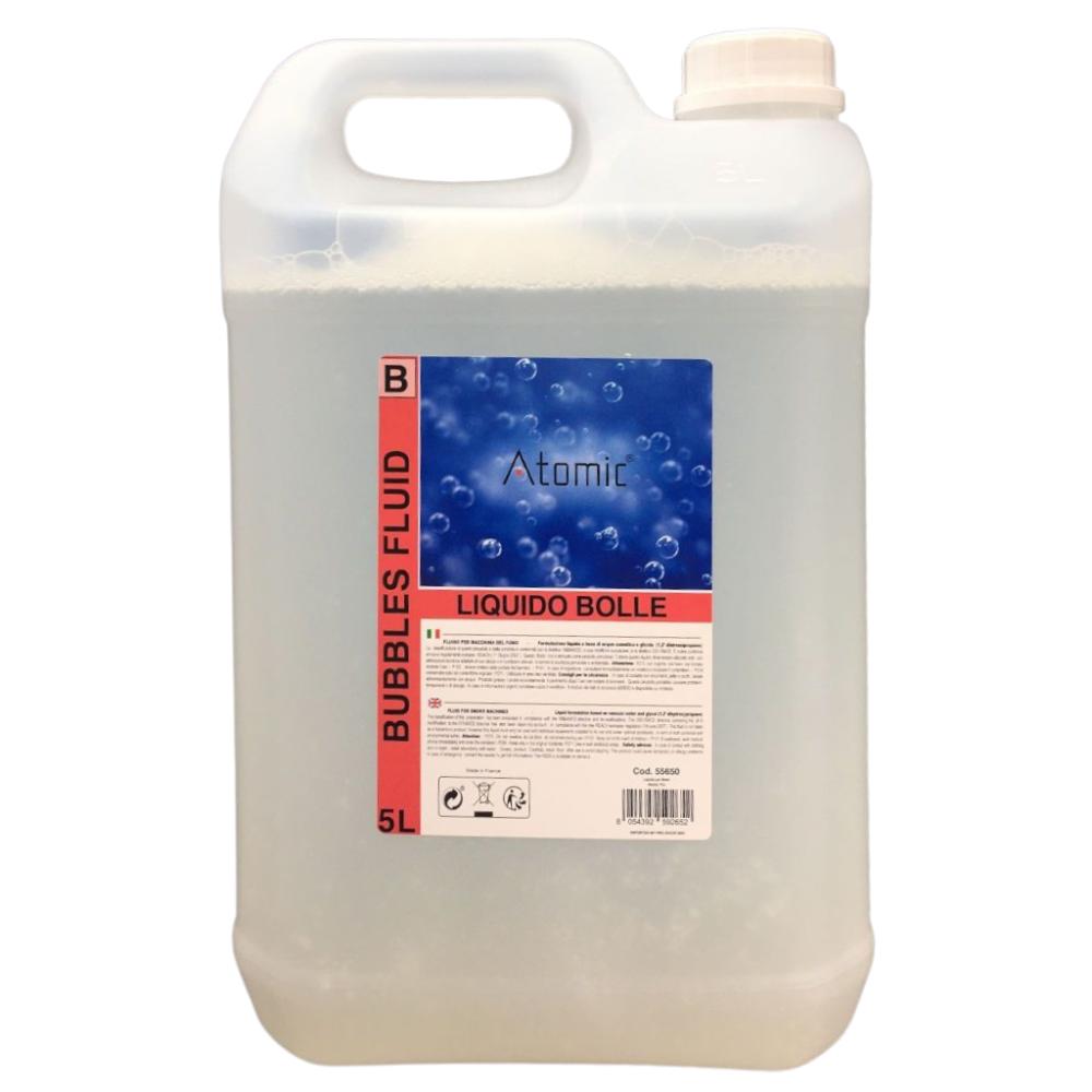 ATOMIC BUBBLE LIQUIDO MACCHINA DELLE BOLLE CERTIFICATO TANICA DA 5 KG EFFETTO COLORATE BOLLA PERSISTENTE MADE IN EUROPE