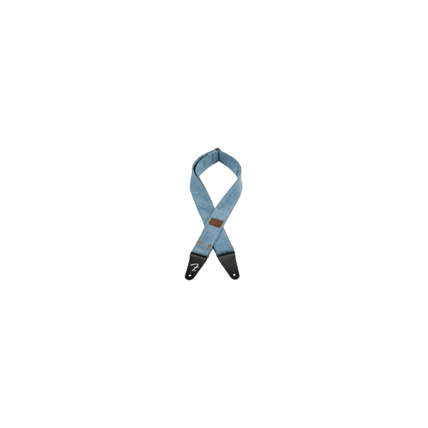 Fender x Wrangler Riveted Denim Strap, Light Indigo