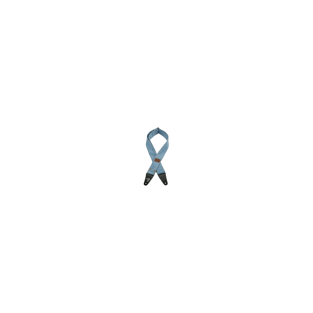 Fender x Wrangler Riveted Denim Strap, Light Indigo