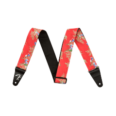 Fender "Hawaiian Strap, 2"", Red Floral"