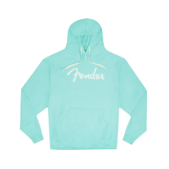 Fender Spaghetti Logo Hoodie, Daphne Blue, M