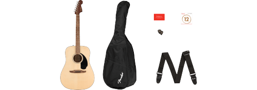 Fender California Standard Redondo™ Pack, Spruce Top, Black Pickguard, Natural