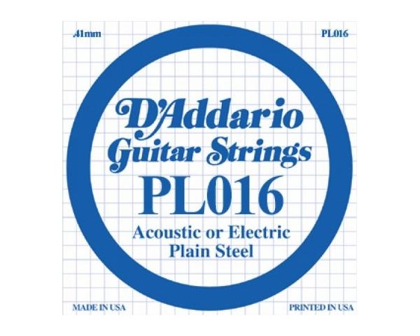 D'ADDARIO PL016 CORDA SINGOLA PER CHITARRA ACUSTICA-ELETTRICA