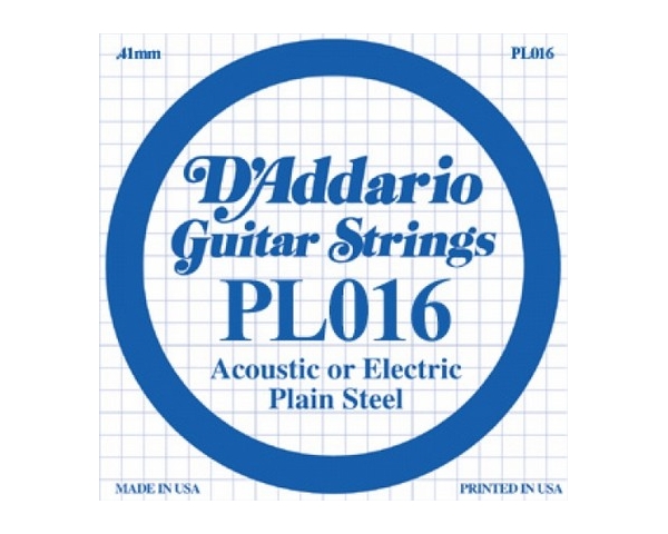 D'ADDARIO PL016 CORDA SINGOLA PER CHITARRA ACUSTICA-ELETTRICA