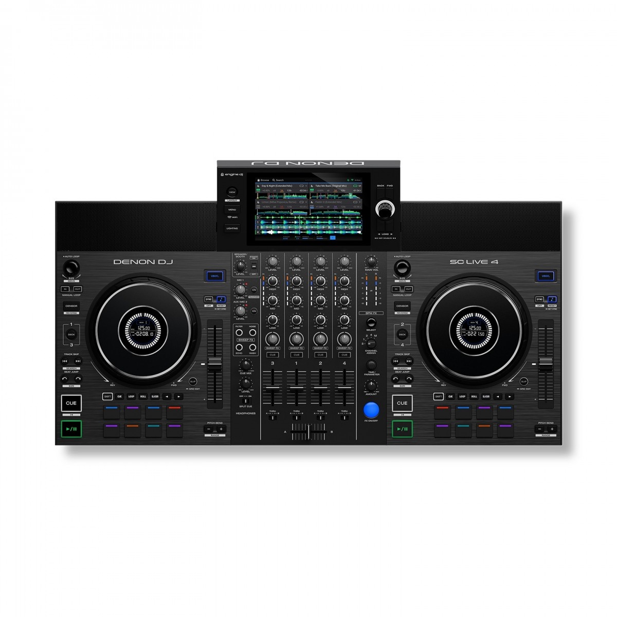 DENON SC LIVE 4 CONSOLLE 4 DECK PER DJ CON DISPLAY 7" MONITOR INTEGRATI E ROUTER WI-FI INTERNO