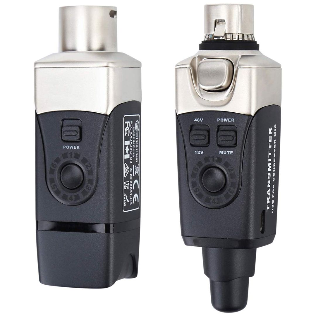 XVIVE U3C SISTEMA WIRELESS PER MICROFONI A CONDENSATORE COMPOSTO DA TRASMETTITORE E RICEVITORE COMPATTI E PORTATILI