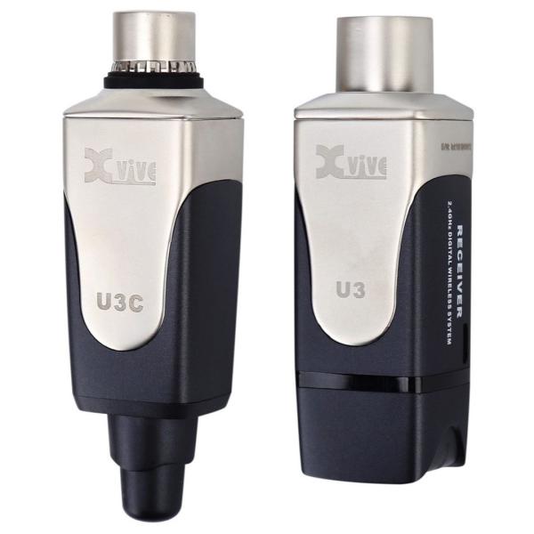 XVIVE U3C SISTEMA WIRELESS PER MICROFONI A CONDENSATORE COMPOSTO DA TRASMETTITORE E RICEVITORE COMPATTI E PORTATILI