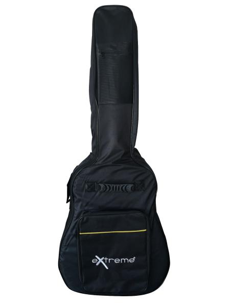 Extreme  BAG WG8 BORSA IMBOTTITA PER CHITARRA ACUSTICA 8MM CON 2 TASCHE FRONTALI COLORE NERO
