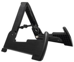 AROMA AGS-02 STAND PER CHITARRA E BASSO COMPLETAMENTE RIPIEGABILE CON PIEDI ESTRAIBILI IN METALLO + CUSTODIA