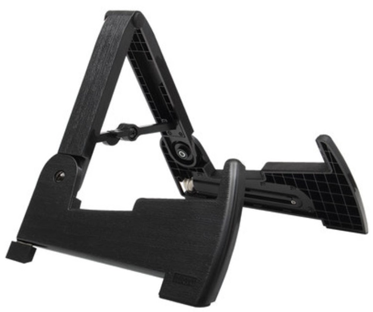 AROMA AGS-02 STAND PER CHITARRA E BASSO COMPLETAMENTE RIPIEGABILE CON PIEDI ESTRAIBILI IN METALLO + CUSTODIA