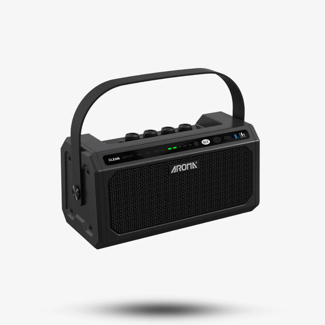 AROMA TG-08 AMPLIFICATORE 10 WATT BLUETOOTH AMP ALTOPARLANTE PORTATILE PER CHITARRA ELETTRICA