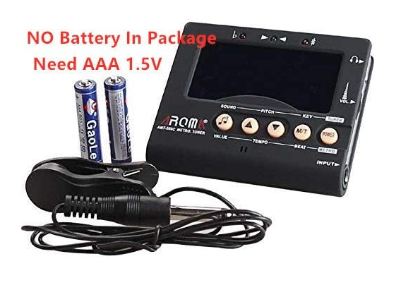 AROMA AMT-550B ACCORDATORE-MISURATORE DI TONO-METRONOMO PROFESSIONALE 3 IN 1COLORE NERO