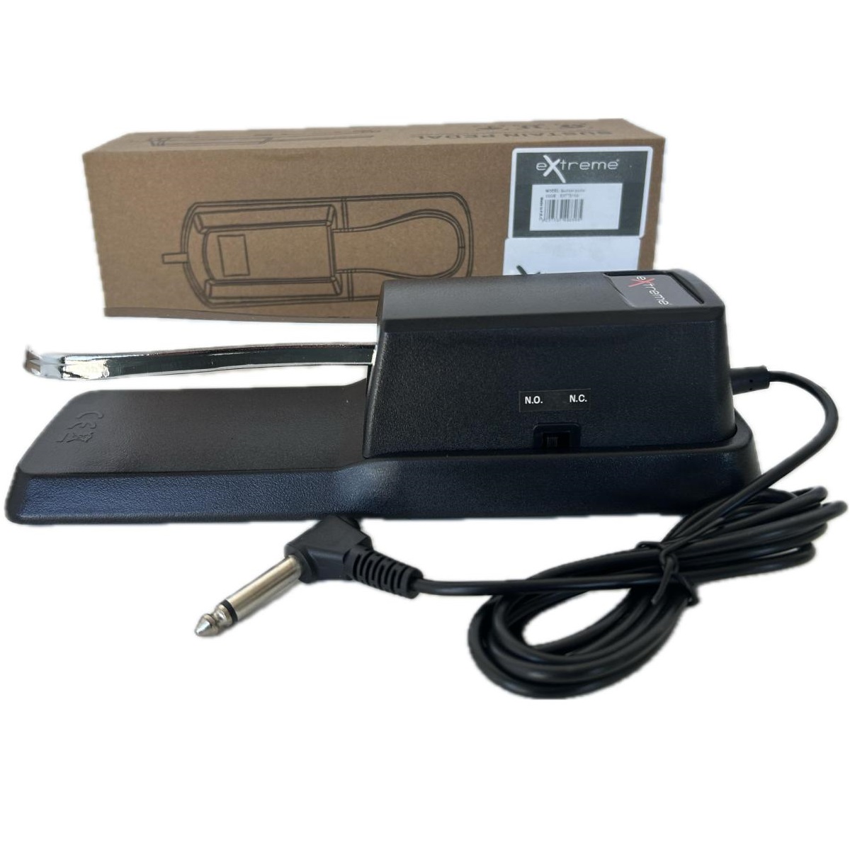 EXTREME TB-100 PEDALE SUSTAIN PROFESSIONALE TIPO PIANO A GAMBA LUNGA PIANOFORTE DIGITALE TASTIERA CAVO E SWITCH INVERSIONE POLAR