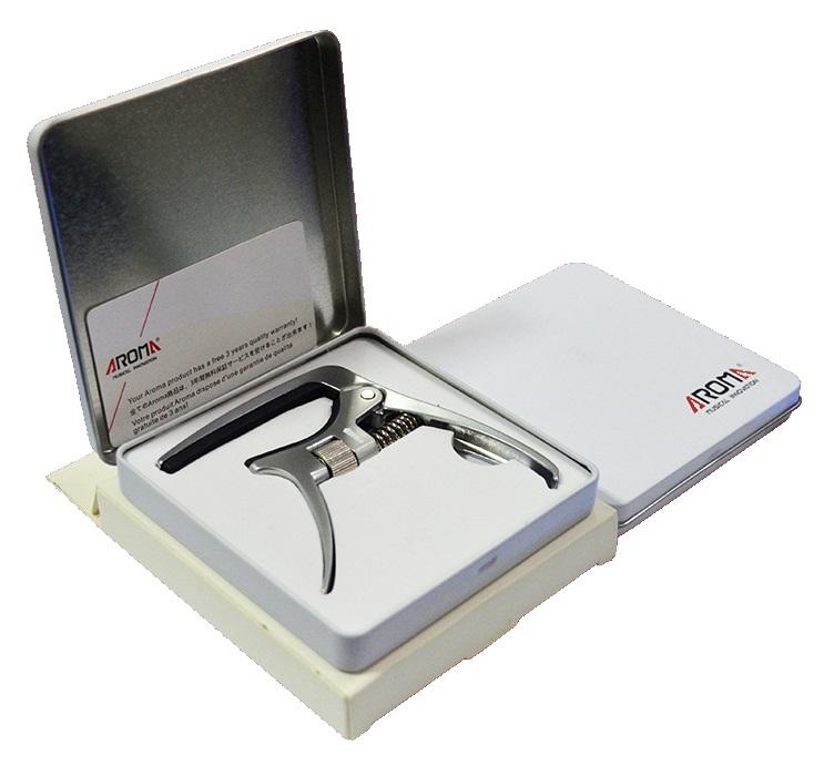 AROMA AC30 SILVER CAPOTASTO PER CHITARRA ELETTRICA E ACUSTICA CON PRESSIONE REGOLABILE